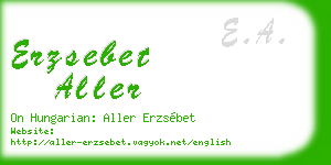 erzsebet aller business card