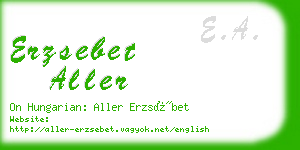 erzsebet aller business card